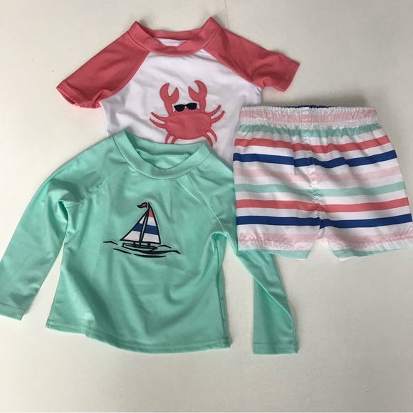 Crown & Ivy Baby Boys Swim Set - Picture 1 of 11